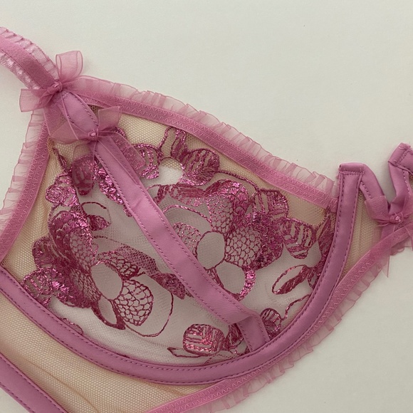 For Love and Lemons 🍋 2pc Grace Underwire Bra & Thong Panty - Picture 6 of 8